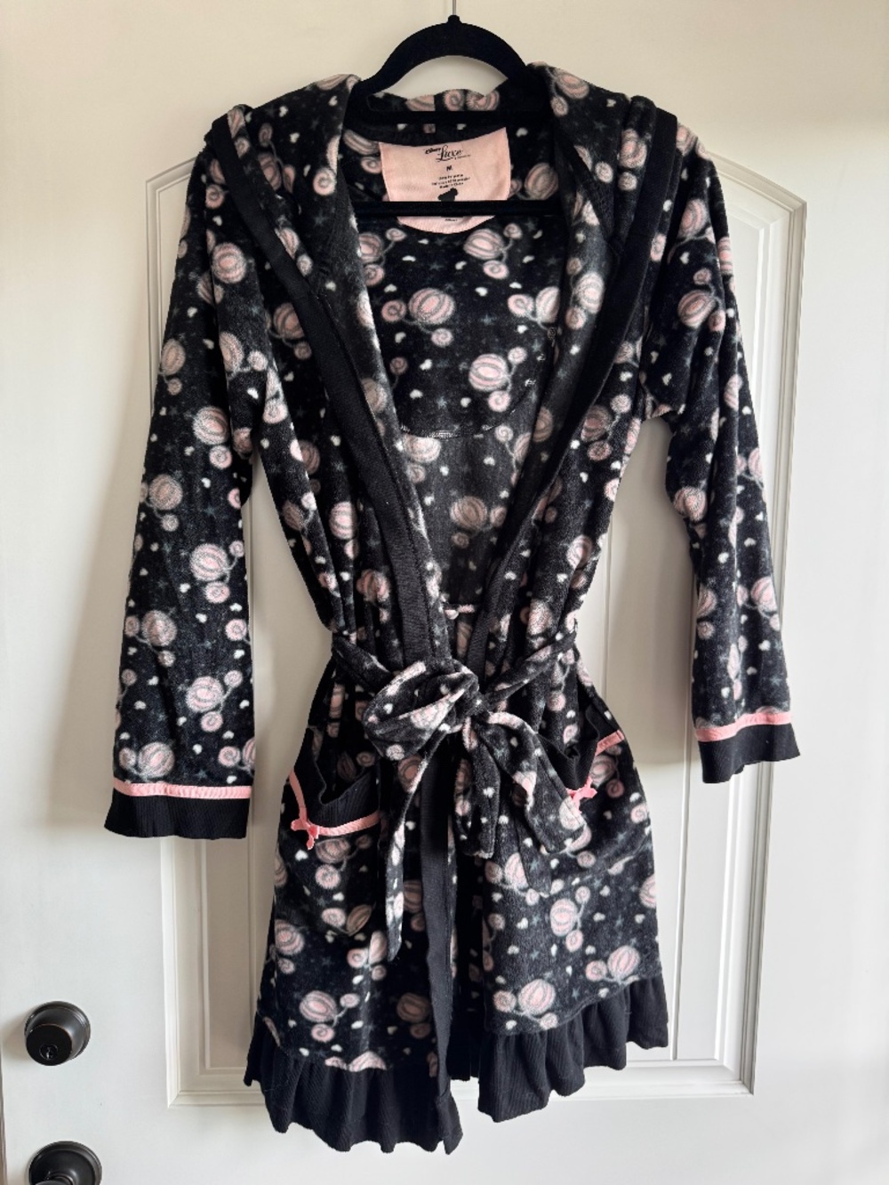 Disney Luxe Collection Cinderella Long Sleeve Soft Robe Fleece Loungewear Bridal